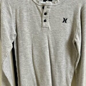 Hurley Black and Gray Knit Fabric